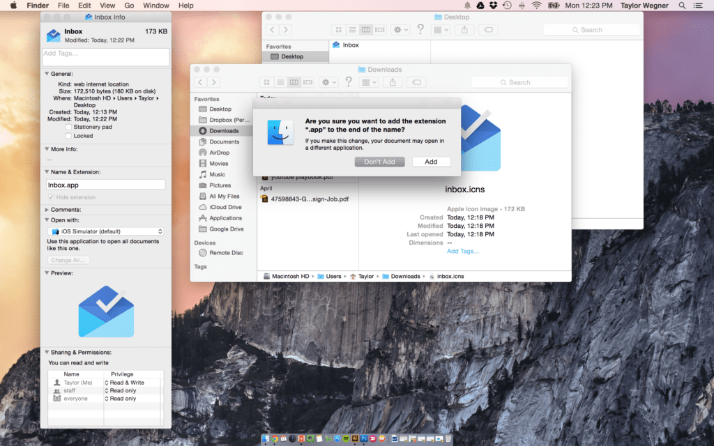 how to put short cut to pandora on mac dock